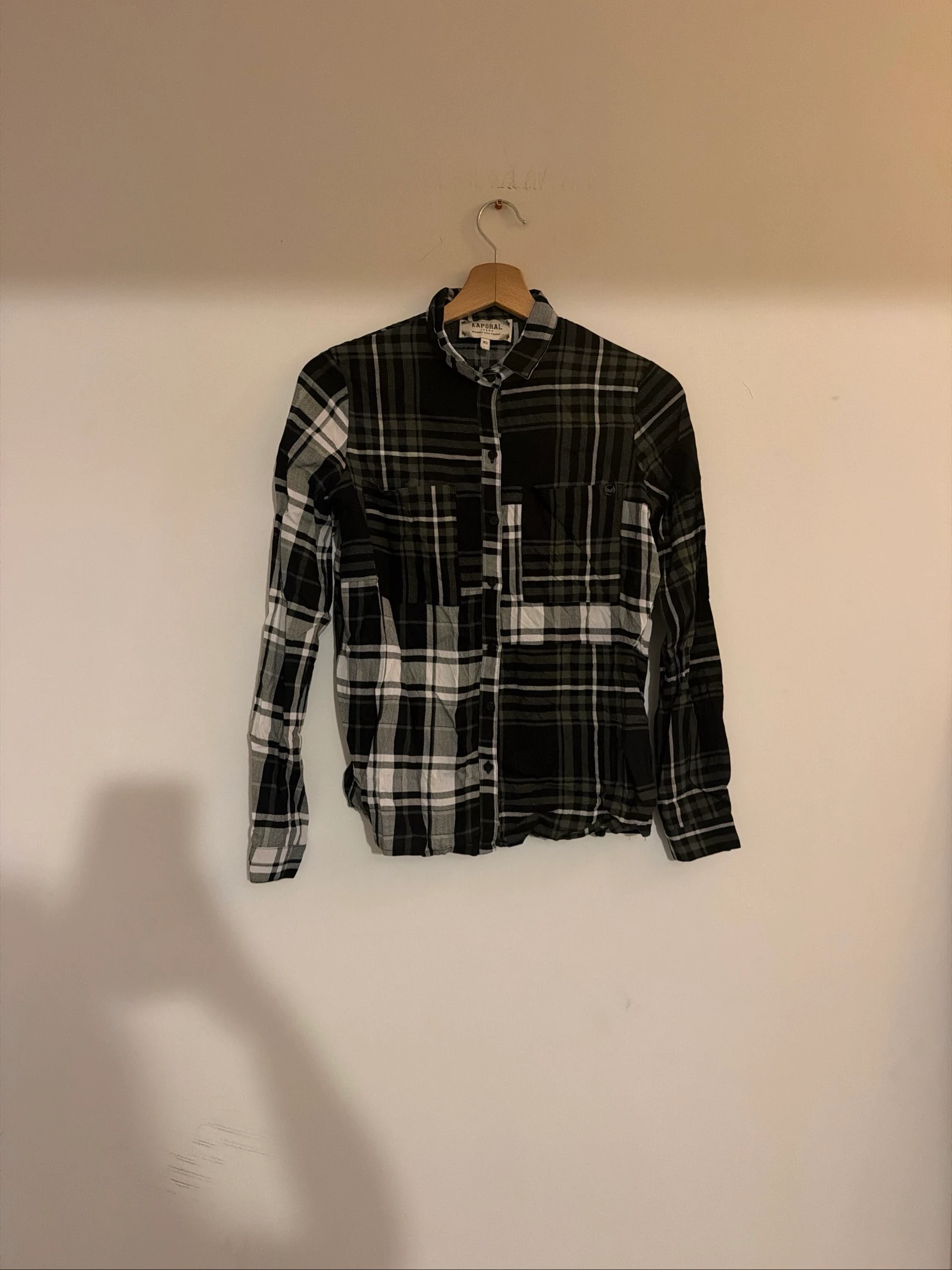 Blouse bûcheron vert noir Kaporal XS très bon état 